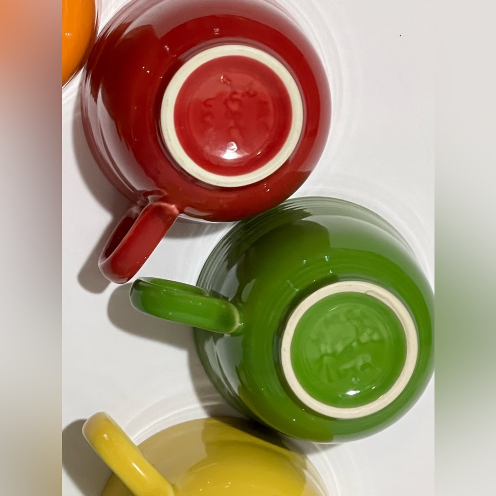 Fiesta Colorful Teacup Mini Coffee Mugs Set of 8.  Bright colors and super cute. - Picture 7 of 14